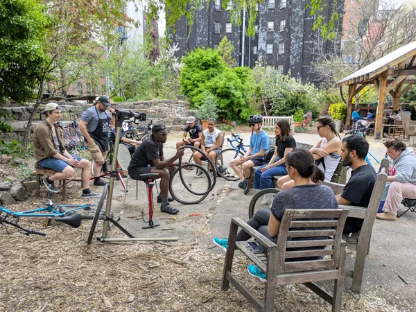 Flat fix class at La Plaza Community Garden