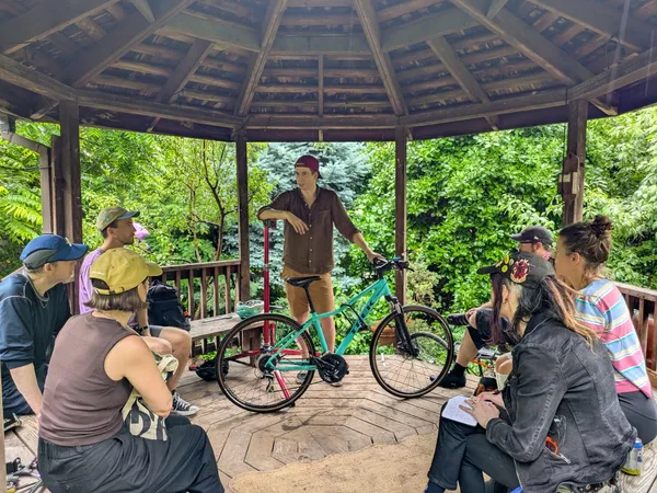 Saturday class at La Plaza Community Garden in the summer and early fall