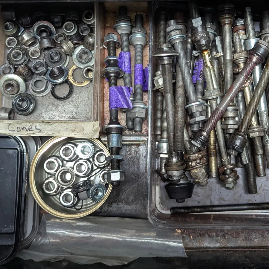 wheel axle parts